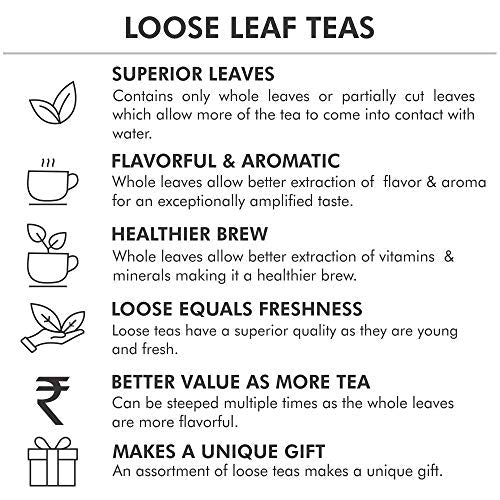 Octavius Tulsi Rose Chamomile Loose Leaf Green Tea, 75 g