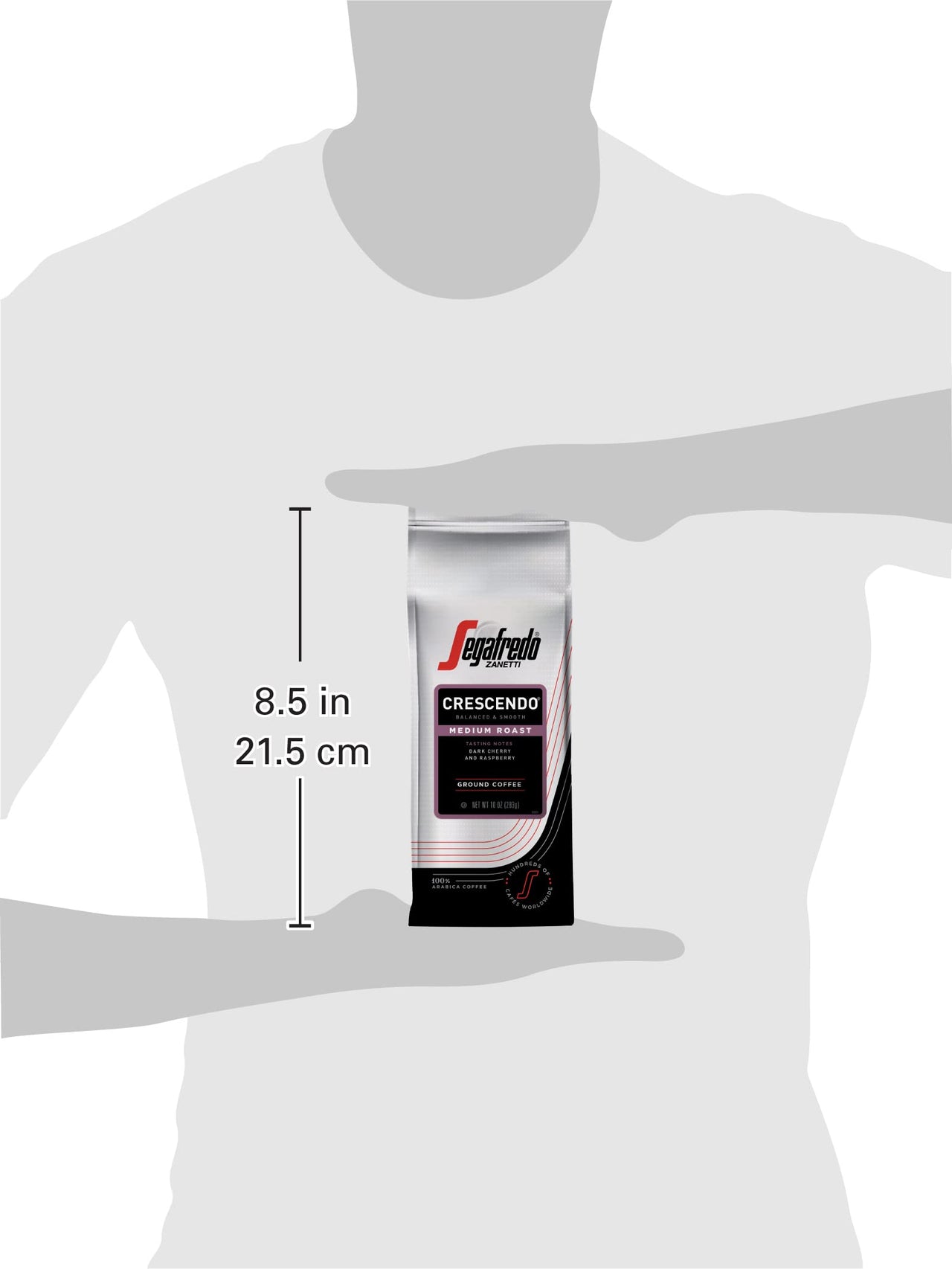 Segafredo Zanetti Ground Coffee, Crescendo Medium Roast, Made with Arabica, Vivacious and Balanced Flavor