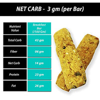 NutroActive Keto Breakfast Bar Zero Sugar Gluten Free 180 g