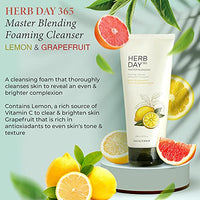 The Face Shop Herb Day 365 Cleansing Foam, Lemon & Grapefruit, ml with lemon extracts, SLS and Paraben Free, 170 millilitre