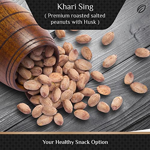 SHREGO Khari Sing Roasted Salted Peanut, Snack & Namkeen (360 Gm) (2X180G Vacuum Packed)