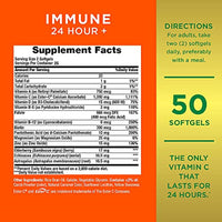 Nature's  Bounty Immune 24 Vitamin C, D & Zinc for Immune Support, 1000 mg Softgels, 50 Count