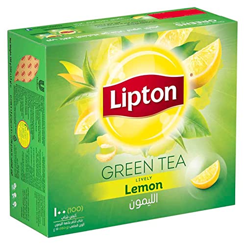 Lipton Green Tea Lemon Refreshing Taste To Feel Good Moment 100 Tea Bags (Imported)
