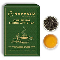 Navvayd Darjeeling First Flush Flavorful White Tea (100 Gm, 50 Cups) | Loose Leaf