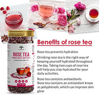 Vanalaya Rose Tea For Glowing Skin, Weight loss Made with 100% Natural Rose Petals 30g
