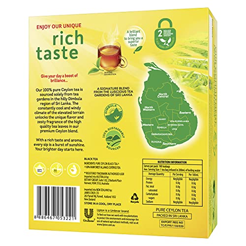 Lipton Royal Ceylon Srilankan Black Tea Bags ,100 Tea Bags