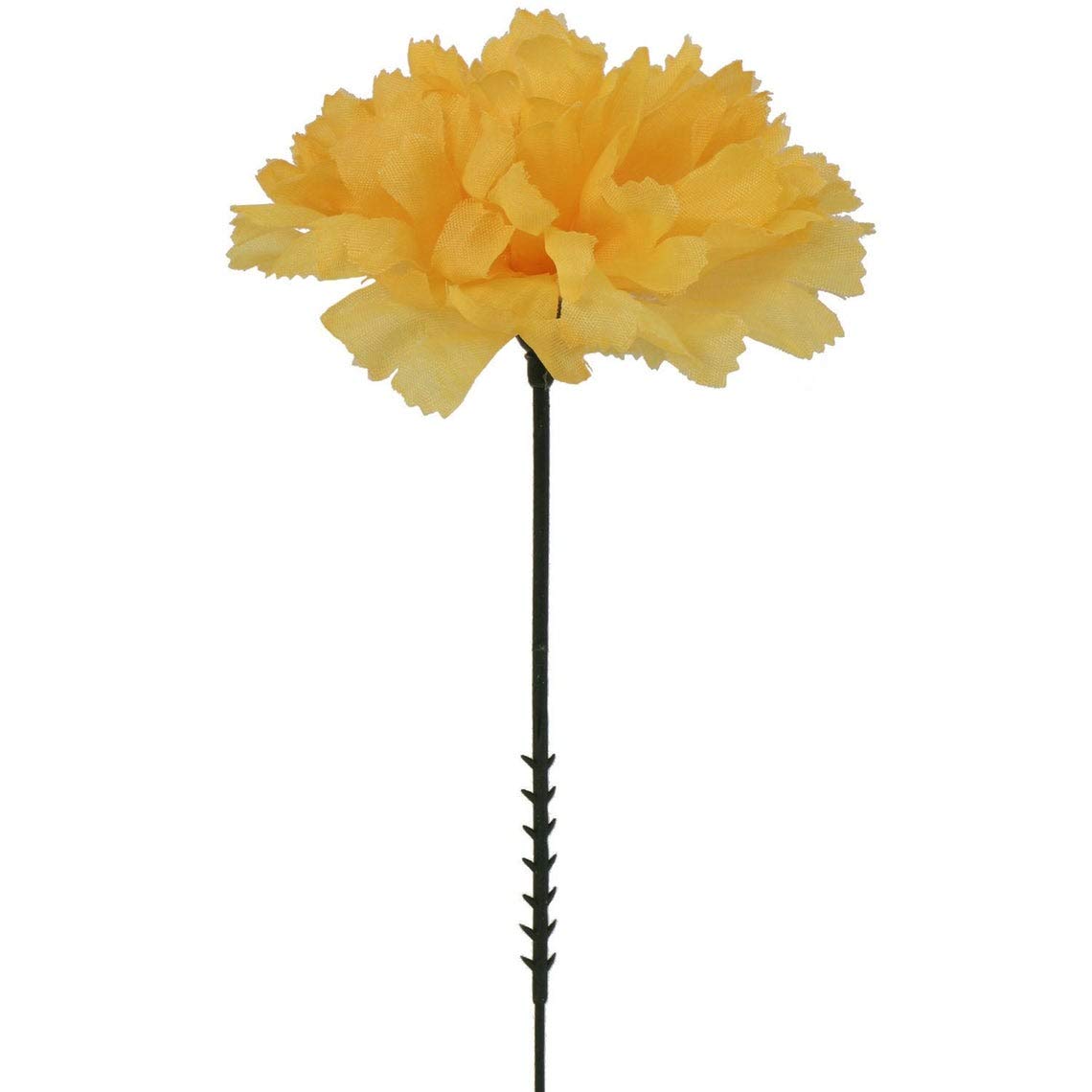 Larksilk Gold Silk Carnation Picks, Artificial Flowers for Weddings, Decorations, DIY Dcor, 50 Count Bulk, 3.5" Carnation Heads with 5" Stems
