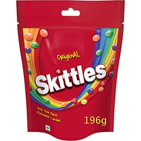 Skittles Original Chewy Fruit Candy Pack (Lemon, Apple, Grape, Strawberry and Orange), 196 g
