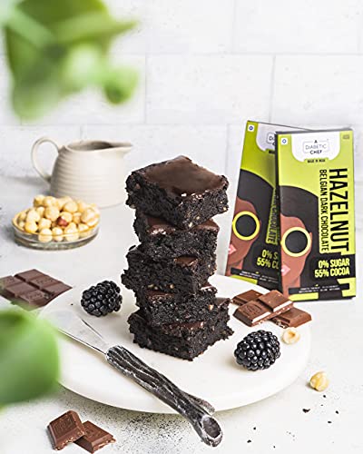 A Diabetic Chef Hazelnut Belgian Sugar-Free Dark Chocolate | Vegan, 40 g