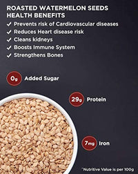 True Elements Watermelon Seeds 125g - Iron Rich, Healthy Roasted Seeds, Seeds for Eating