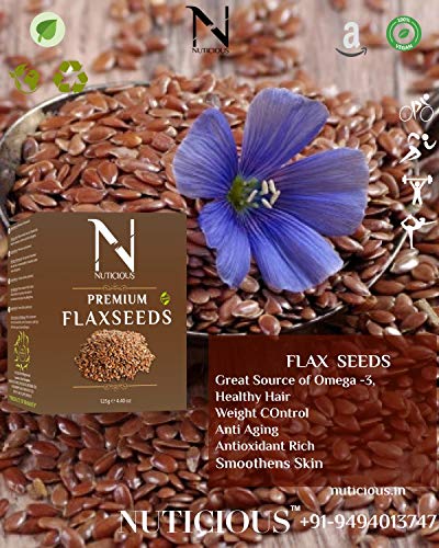 Nuticious Organic Flax Seeds 125 G Dryfruits & Berries,