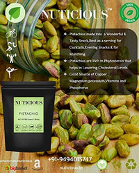 Nuticious Vegan Food Premium Pistachio Kernals /Pista - 250 GM Dryfruits (Jumbo Pista )