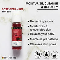 Soulflower Bath Salt Special Pack of 5 (20g Each) - Lavender, Himalayan Pink, Rose Geranium, Jasmine & Ocean Blue