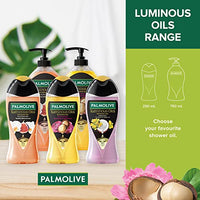 Palmolive Luminous Oil Invigorating Body Wash for Women, Gel Based Shower Gel with 100% Natural Macadamia Oil & Peony Extracts - pH Balanced, No Parabens, No Silicones, 250 ml Bottle