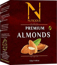 Nuticious - Almonds 125 G Badam (Pack of 3 ) Dryfruits & Berries,Diwali Gifts ,Diwali Offer ,Nuts