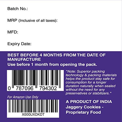 Early Foods Ragi Choco Jaggery Cookies - Kids Snack Ms, 150 g