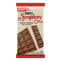 Hershey's , Symphony Extra Creamy Milk Chocolate Giant Candy, 7.37 oz, Bar (25 Pieces)
