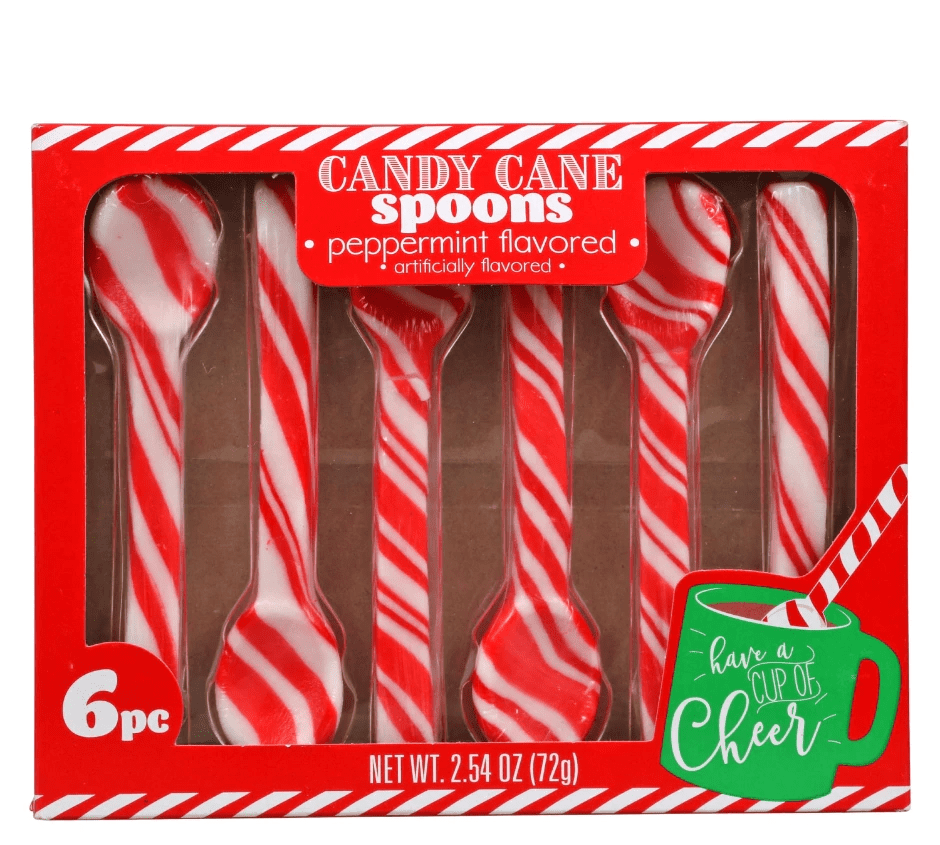 Hilco Christmas Holiday Peppermint Candy Cane Spoons, 6-ct. Boxes