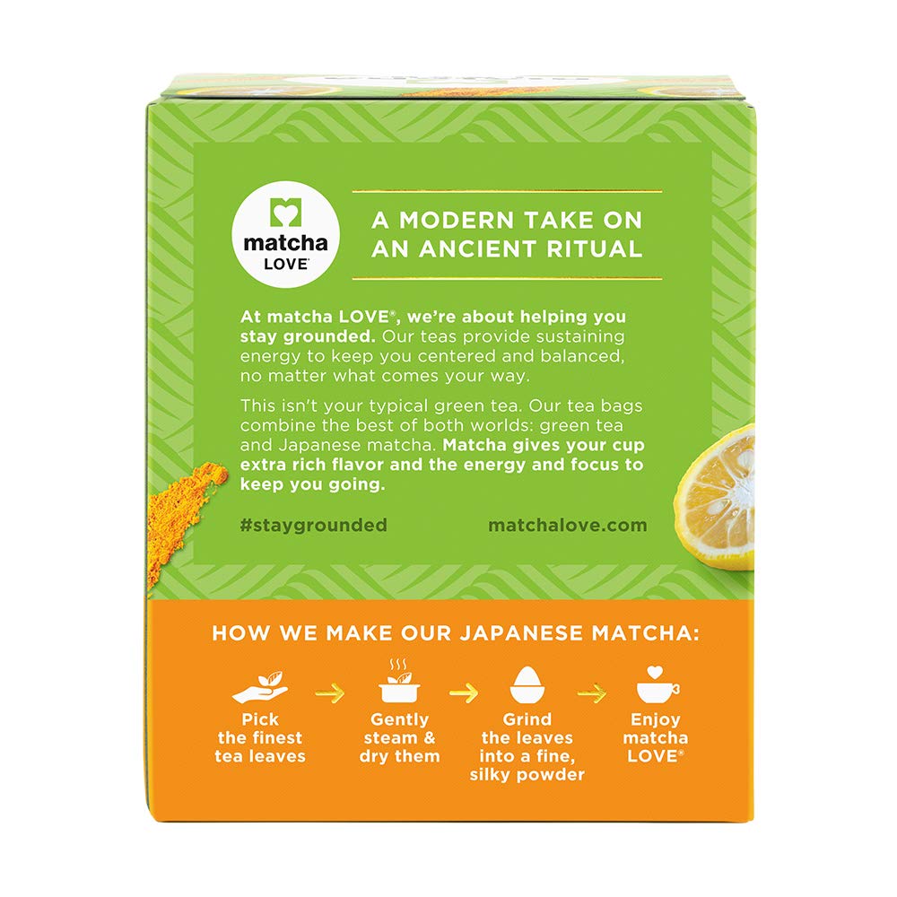 Matcha Love Japanese Matcha + Turmeric + Yuzu, 60 Premium Tea Bags