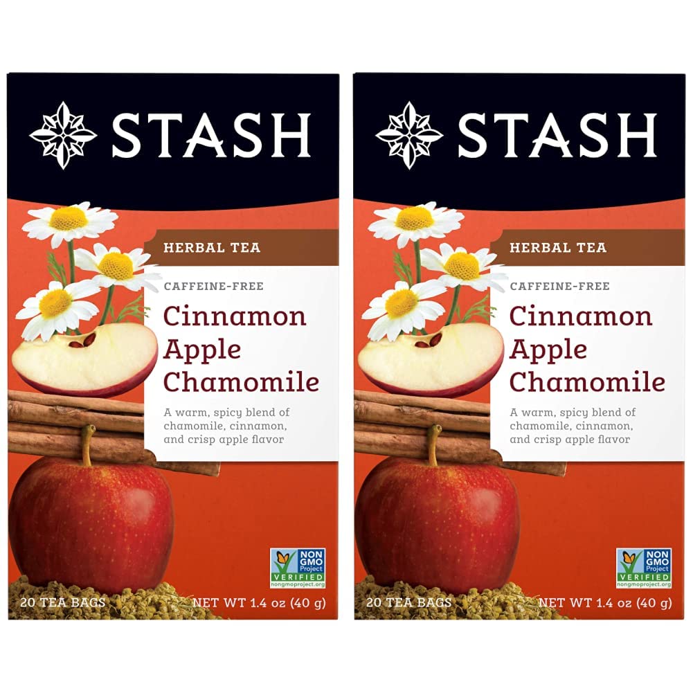 Stash Cinnamon Apple Chamomile Herbal Tea, 20 Count (Pack of 2)