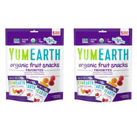 YumEarth Organic Fruit Snacks, 5-0.7oz. Fruit Flavored Snack Packs, Allergy Friendly, Gluten Free, Non-GMO, Vegan, No Artificial Flavors or Dyes (Pack of 2)