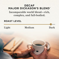 Peet's  Coffee, Dark Roast Decaffeinated Ground Coffee - Decaf Major Dickason's  Blend 10.5 Ounce Bag