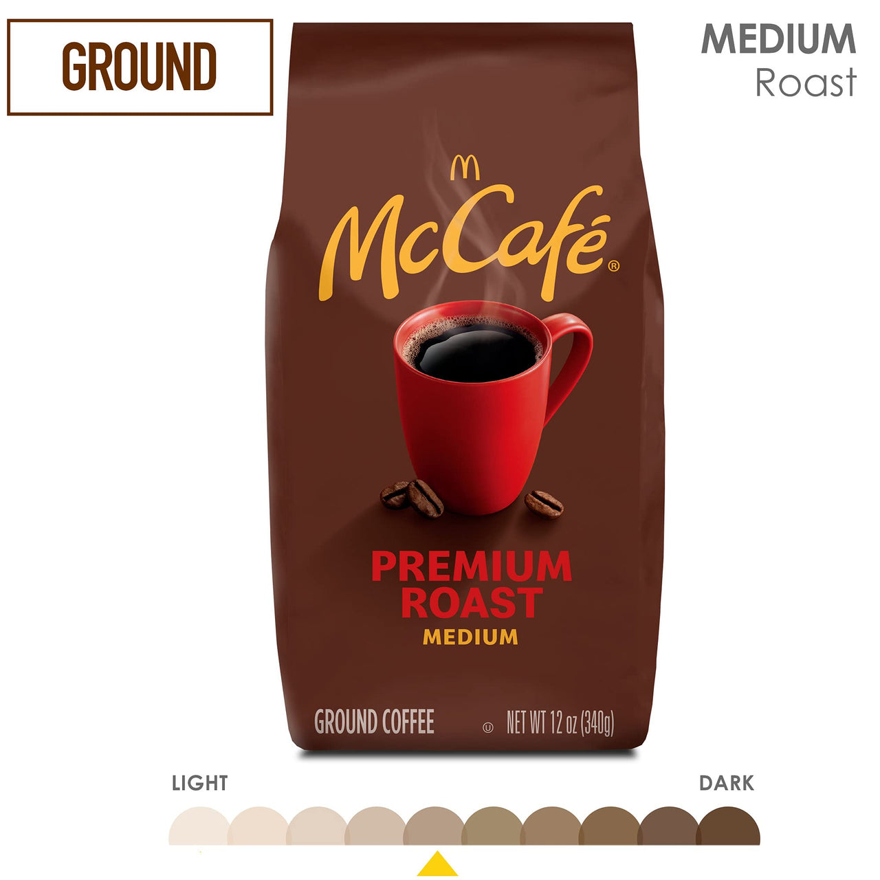 McCafe Medium Roast Ground Coffee, Premium Roast 12 Ounce