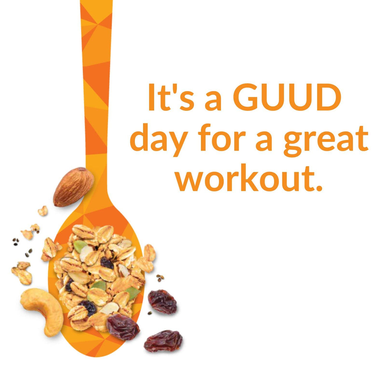 GUUD Athlete Fuel Active Life Blend Organic Muesli Cereal, 12 Ounce, Versatile Oatmeal Alternative, Oats, Raisins, Almonds, Flax Seeds, Cashews, Pumpkin Seeds, Vegan, Non-GMO