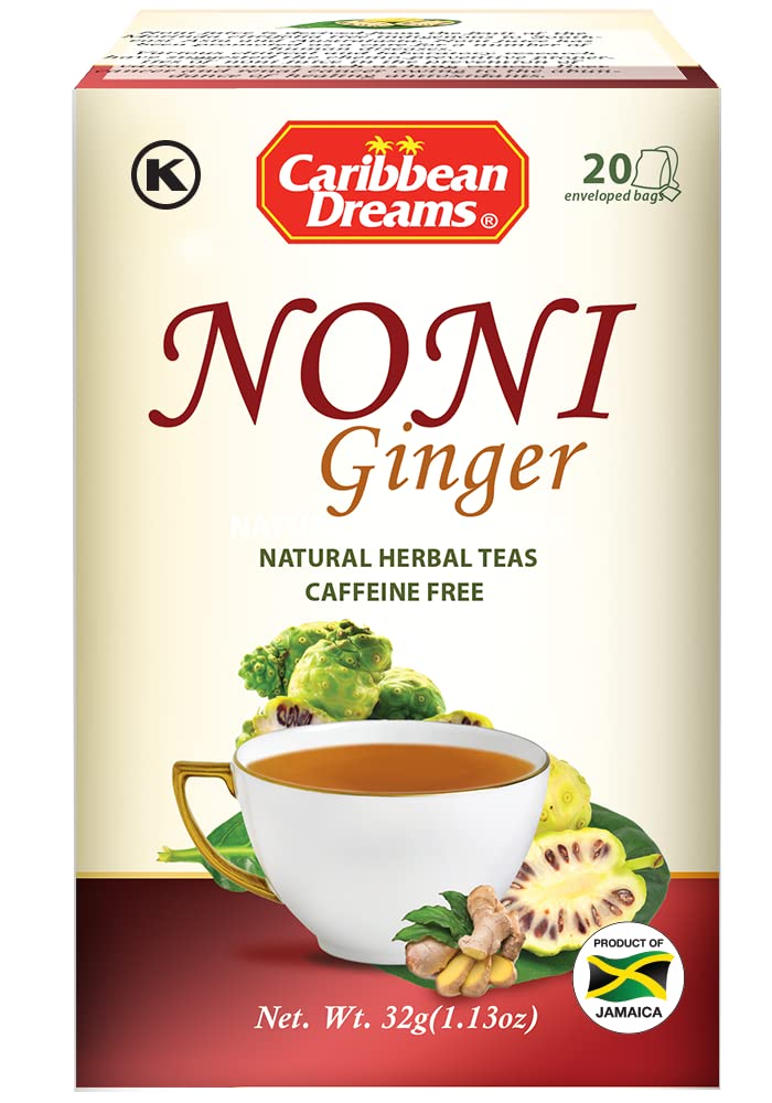 Caribbean Dreams Noni Ginger Tea, 20 Tea Bags,