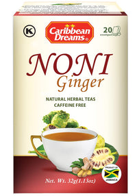 Caribbean Dreams Noni Ginger Tea, 20 Tea Bags,