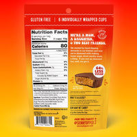SkinnyDipped Milk Chocolate Peanut Butter Cups, 4g Sugar, Low Sugar, No Palm Oil, Gluten Free, 3.2oz Bag, 4 Pack (24 Cups Total)