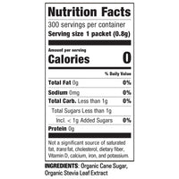 Organic Stevia In The Raw, Plant Based Zero Calorie Natural Sweetener, No Added Flavors or erythritol, Sugar Substitute, Sweetener for Coffee, Hot & Cold Drinks, Non-GMO, Vegan, Gluten-Free, 300 Count Packets (Pack of 1)