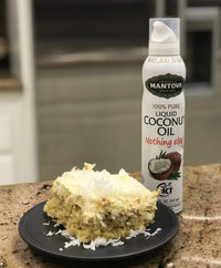 Mantova Coconut Oil, 100% Pure Cooking Oil Spray, perfect for healthy Keto snacks, baking, grilling, seasoning, or cooking, our oil dispenser bottle lets you spray, drip, or stream with no waste, 5 oz