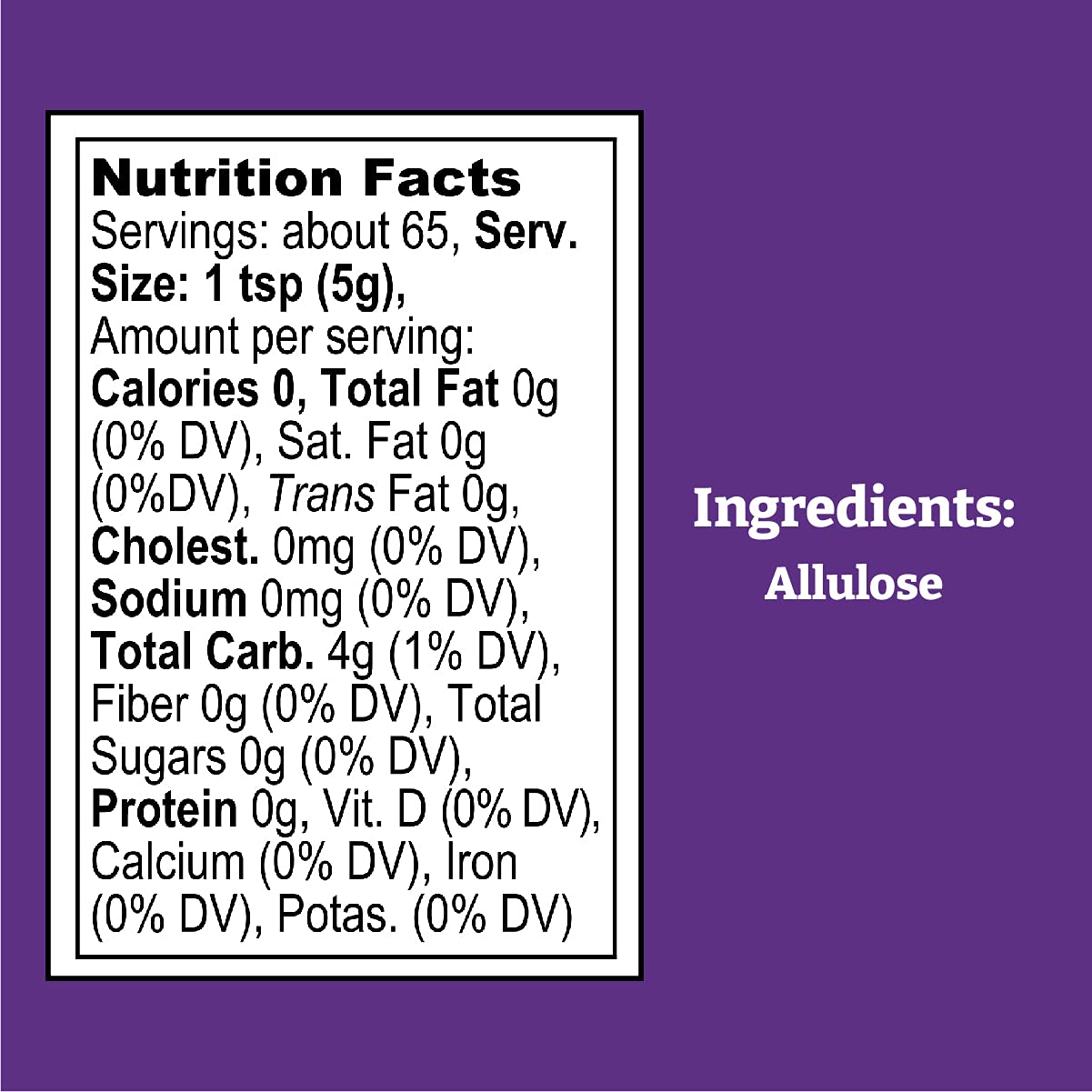 Wholesome Sweeteners Allulose Syrup, Zero Calorie Liquid Sweetener, No Glycemic Impact, Non-GMO, Keto Friendly, 11.5 Oz