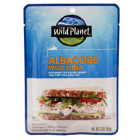 Wild Planet Wild Albacore Tuna, Sea Salt, Sustainably Caught, Kosher, Gluten Free, Keto and Paleo, 3rd Party Mercury Tested, 3 Ounce Pouch (Pack of 1)