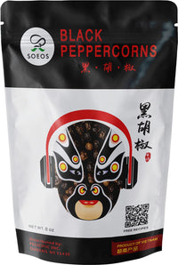 Soeos Whole Black Peppercorns, 8 oz, Grade AAA, Black Peppercorns for Grinder Refill, NON-GMO, KOSHER CERTIFIED, Whole black Peppercorns Bulk, 8 oz.