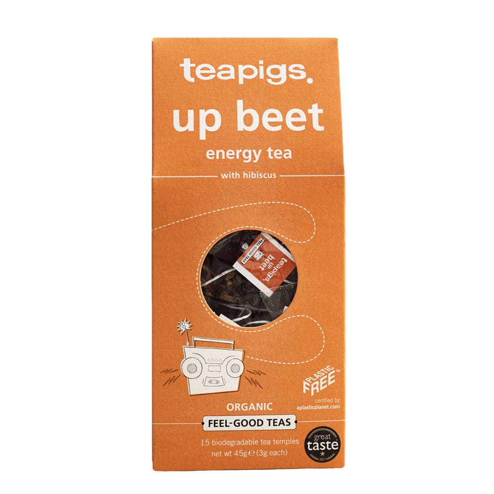 Teapigs Organic Up Beet Tea Made With Whole Leaves (1 Pack of 15 Tea Temples)