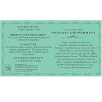 Harney & Sons Organic Peppermint Tea 1.76oz/50g (50 Tea Bags)