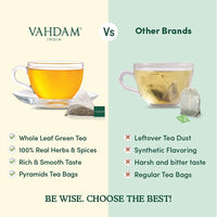 VAHDAM, Earl Grey Citrus Green (15 Tea Bags), Green Tea Leaves from the Himalayas blended with Natural Bergamot Oil - Finest Earl Grey Tea Bags, Long Leaf Bergamot Tea Bags