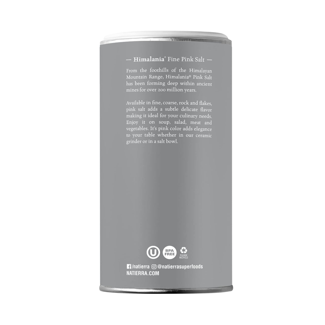Natierra Himalania Himalayan Fine Pink Salt Shaker, 6 Oz