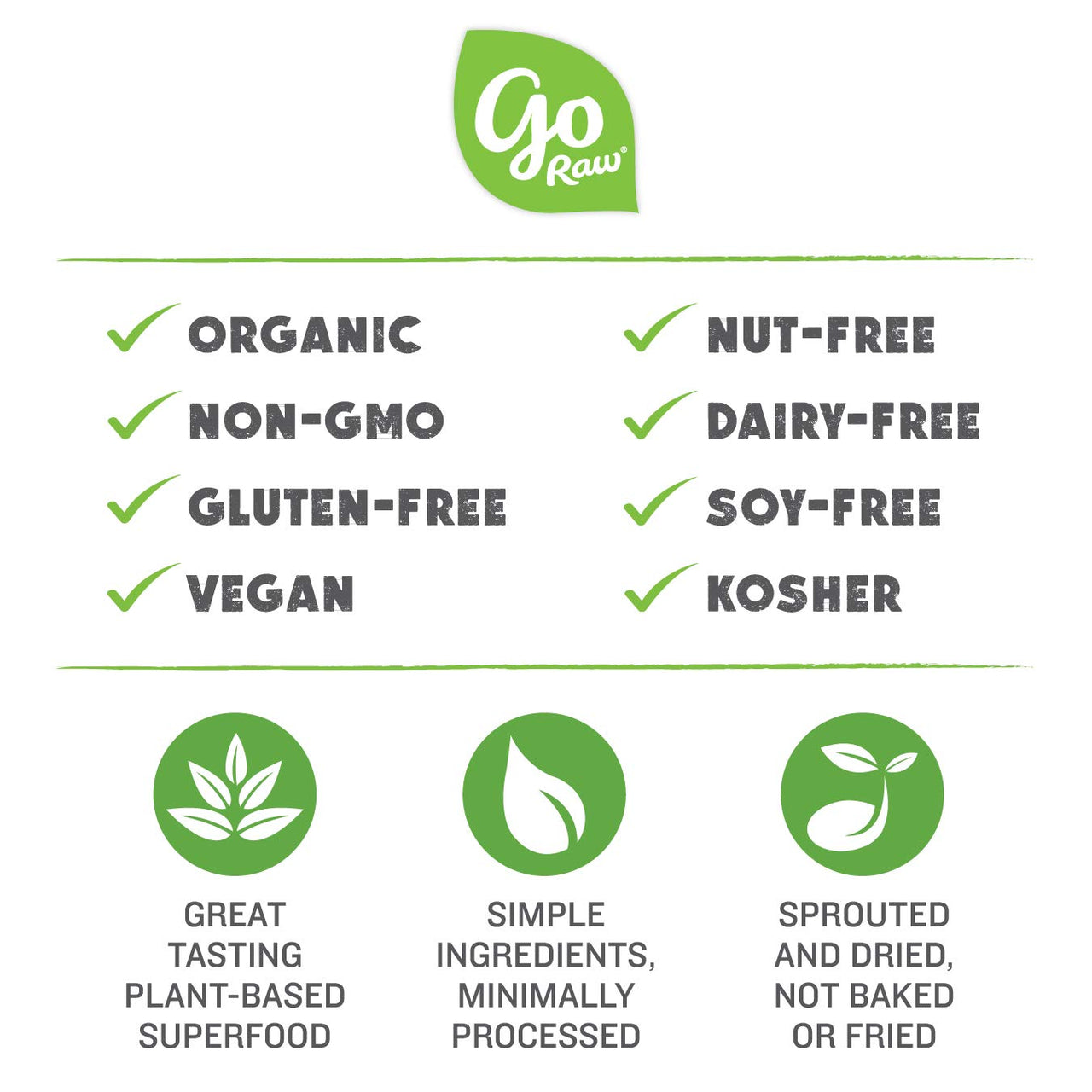 go Raw with Sea Salt Sprouted Organic Bag Keto Vegan Gluten Free Snacks Superfood, Sunflower Seeds, 14 Oz