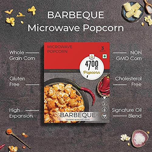 4700BC Popcorn,Microwave Bag, BBQ, 276g,(Pack of 3)