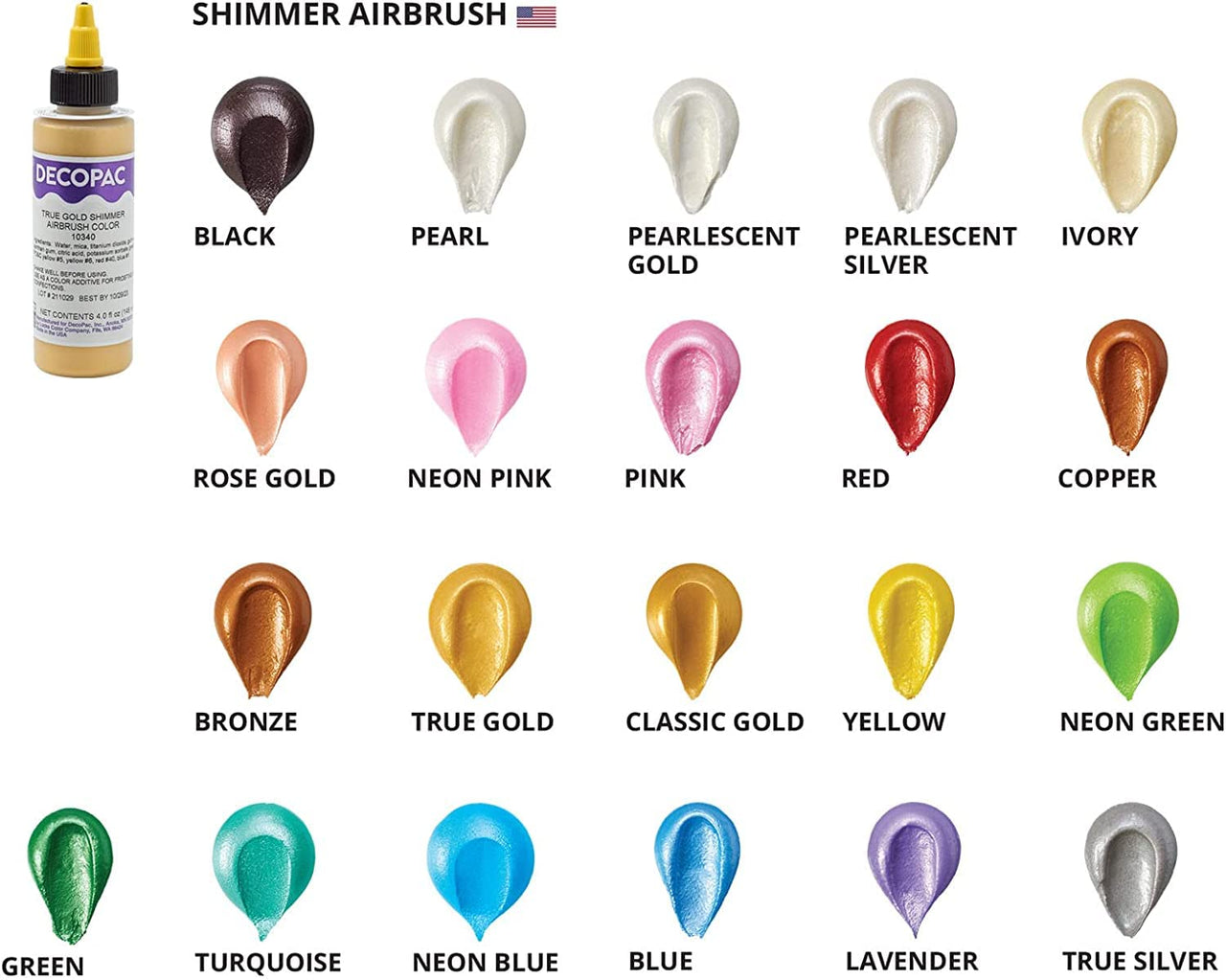 Classic Gold Shimmer Premium Airbrush Color - 4 fl oz