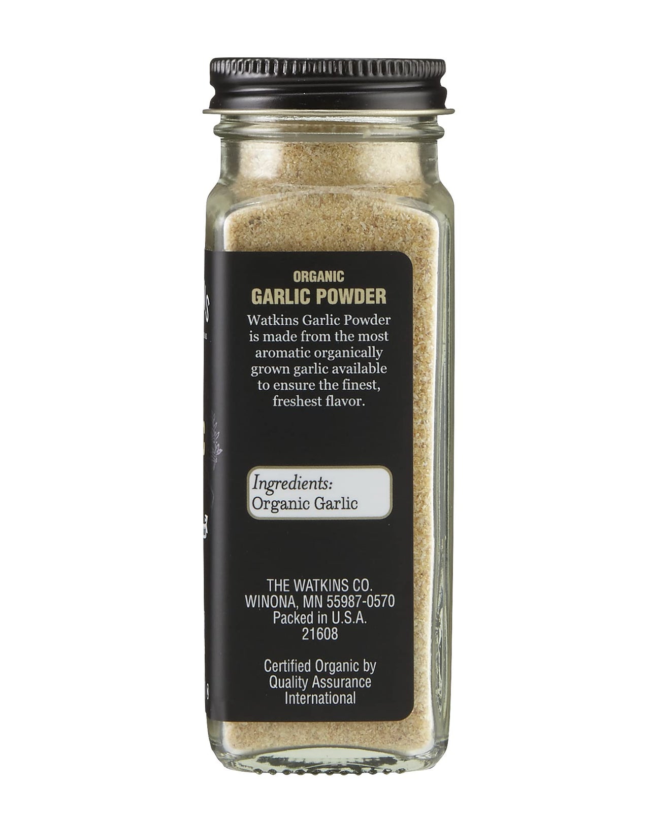 Watkins Gourmet Organic Spice Jar, Garlic Powder, 3.1 Ounce