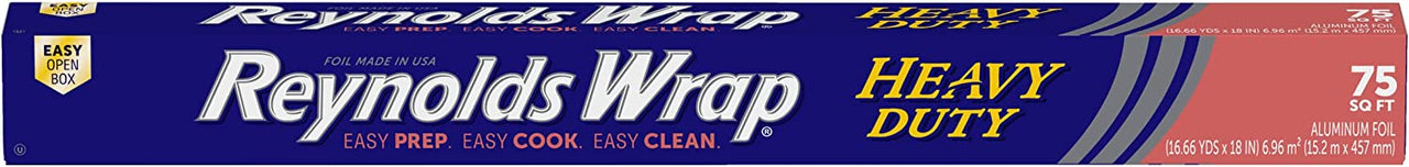 Reynolds Wrap Heavy Duty Aluminum Foil, 75 Square Feet Heavy Duty 75 Sq Ft