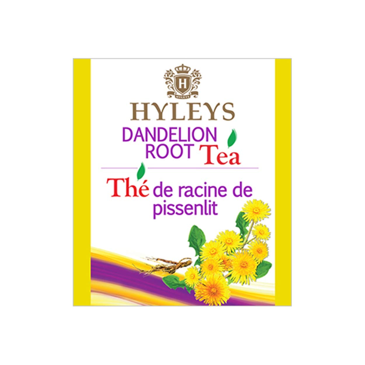 Hyleys Natural Wellness Dandelion Root & Green Tea - 25 Tea Bags (100% Natural, Sugar Free, Gluten Free and Non-GMO)