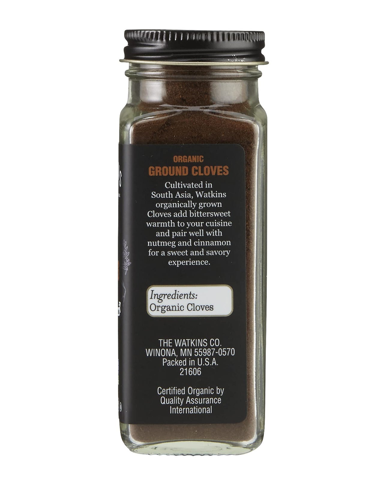 Watkins Gourmet Organic Spice Jar, Ground Cloves, 2.4 Ounce