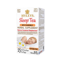 Hyleys Sleep Chamomile Herbal Tea - 25 Tea Bags (Caffeine Free, Gmo Free, Gluten Free, Dairy Free, Sugar Free & 100% Natural, Decaf) Relax, Calming