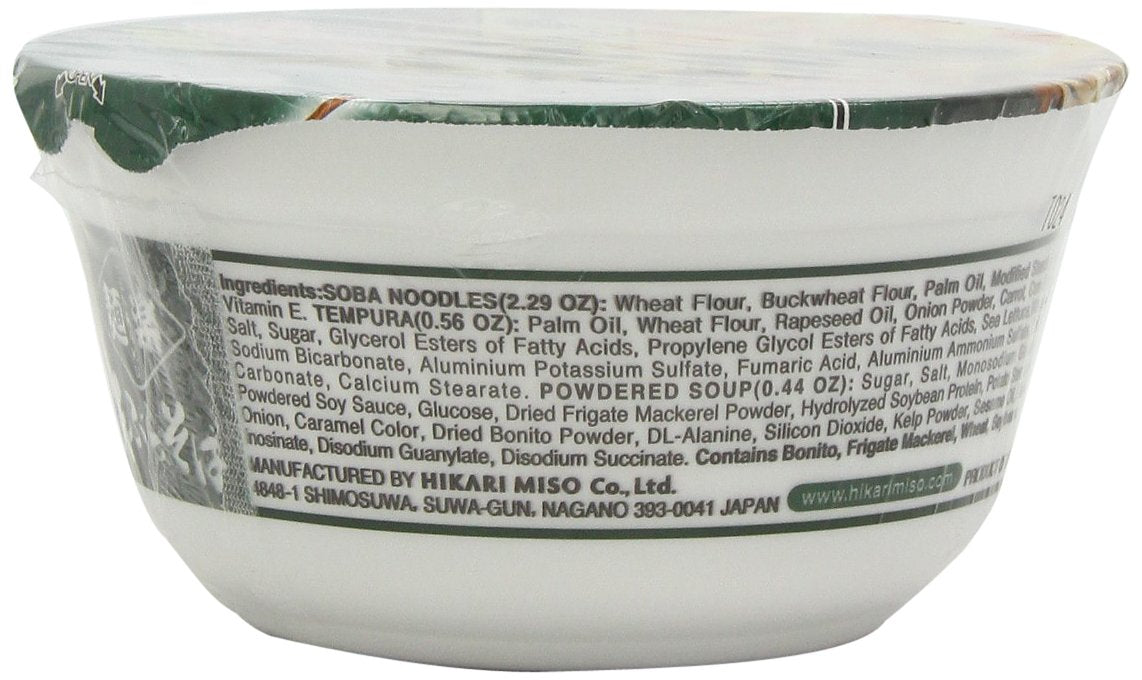 Menraku Tempura Noodles Soup, Soba, 3.3 Ounce