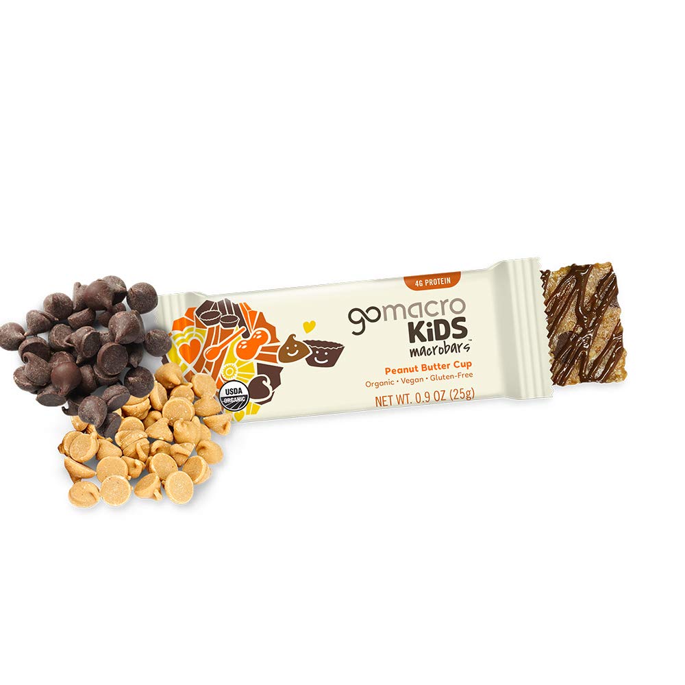 GoMacro Kids MacroBar Organic Vegan Snack Bars - Peanut Butter Cup (0.90 Ounce Bars, 7 Count)